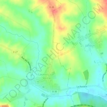 Chemin du Calvaire地形图、海拔、地势