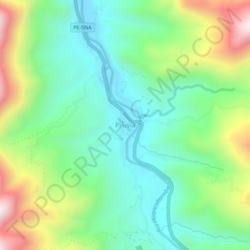 Prusia地形图、海拔、地势