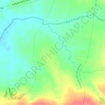 Cuartel del Chopo地形图、海拔、地势