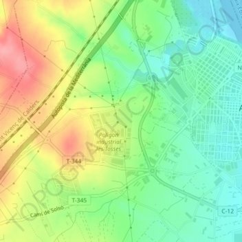 Tosses地形图、海拔、地势