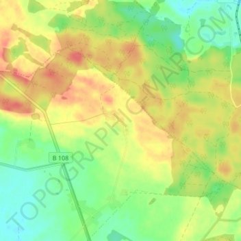Panschenhagen地形图、海拔、地势