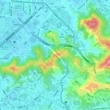 中埔山地形图、海拔、地势
