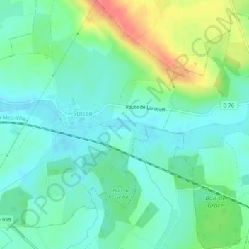 La Panne地形图、海拔、地势