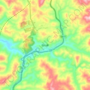 同心镇地形图、海拔、地势