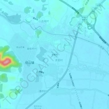 许家村地形图、海拔、地势