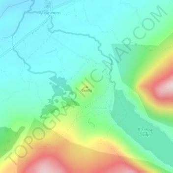 Skellig地形图、海拔、地势