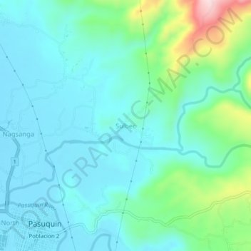 Sulbec地形图、海拔、地势