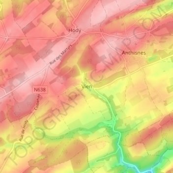 Vien地形图、海拔、地势