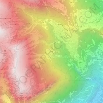 Tzou地形图、海拔、地势