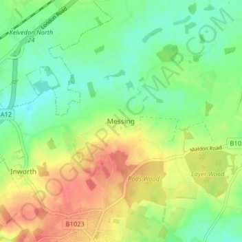 Messing地形图、海拔、地势