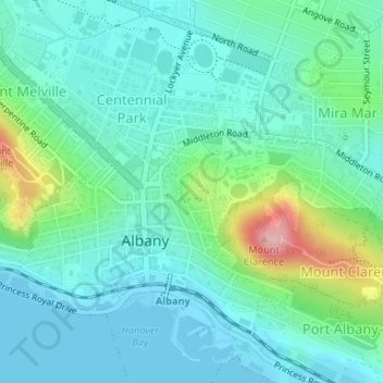 Wagon Rock Lookout地形图、海拔、地势