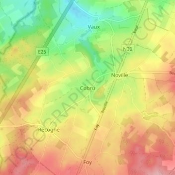 Cobru地形图、海拔、地势