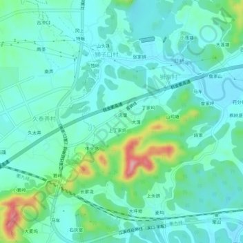 操家地形图、海拔、地势