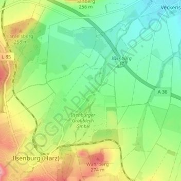 Pulvermühle地形图、海拔、地势