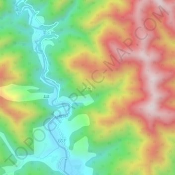 平梁地形图、海拔、地势