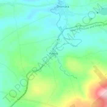 Finnis地形图、海拔、地势