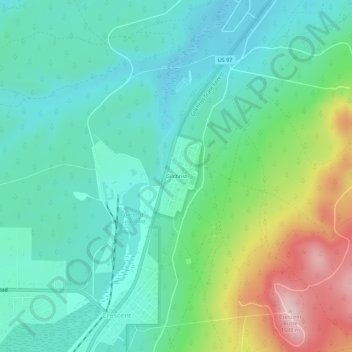 Gilchrist地形图、海拔、地势