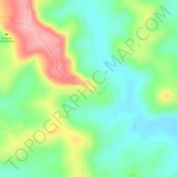 Pedra do Chapéu地形图、海拔、地势