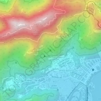 Cachoeira dos Primatas地形图、海拔、地势