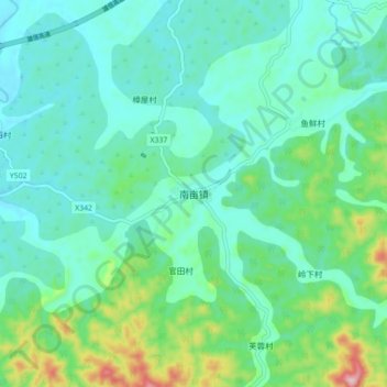 南亩镇地形图、海拔、地势