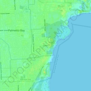 Cutler地形图、海拔、地势