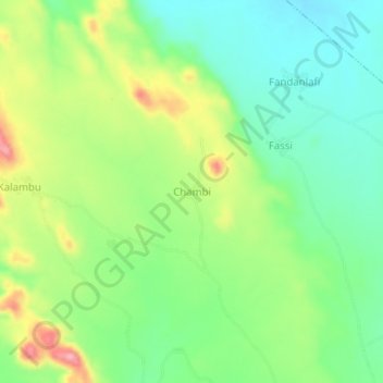 Chambi地形图、海拔、地势