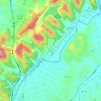 水里地形图、海拔、地势