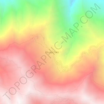 Huaychao地形图、海拔、地势