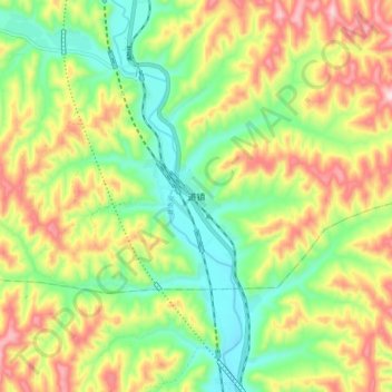 道镇地形图、海拔、地势