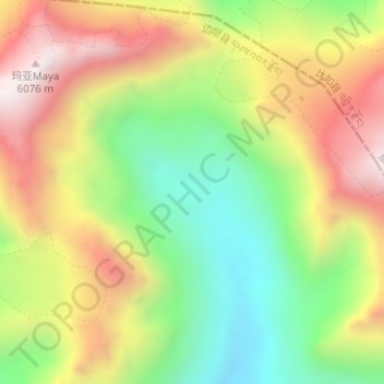 扎拉浦错地形图、海拔、地势