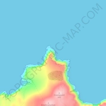 Horn Head地形图、海拔、地势