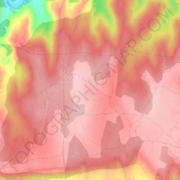 Mandre地形图、海拔、地势