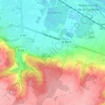 Habloville地形图、海拔、地势