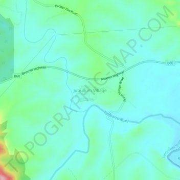 Jubullum Village地形图、海拔、地势