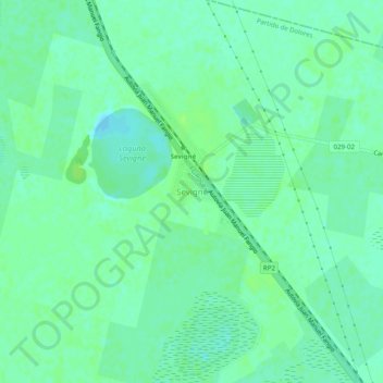 Sevigné地形图、海拔、地势