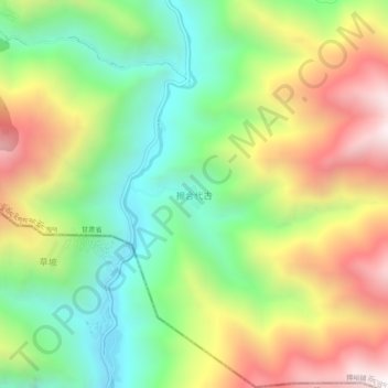 擦合代古地形图、海拔、地势