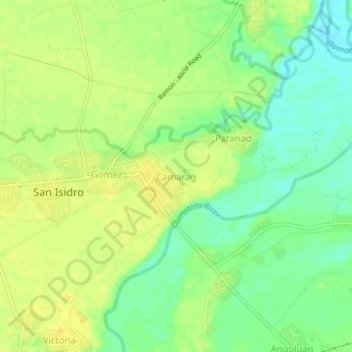 Camarag地形图、海拔、地势
