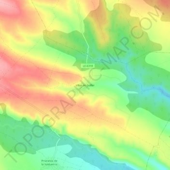 Villar de Golfer地形图、海拔、地势