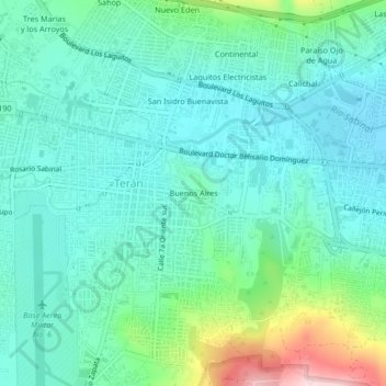 Buenos Aires地形图、海拔、地势
