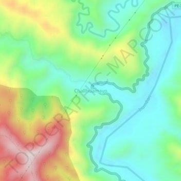 Challhuamayo地形图、海拔、地势