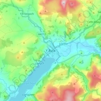 Bala地形图、海拔、地势