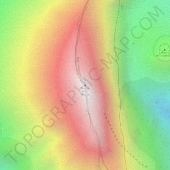 Mount Meru地形图、海拔、地势
