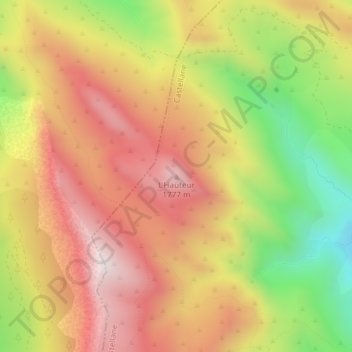 L'Hauteur地形图、海拔、地势