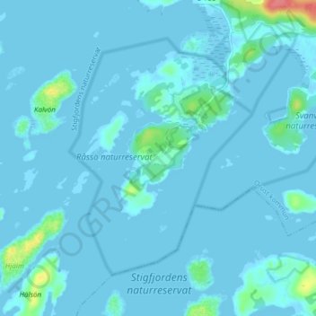 Örneviken地形图、海拔、地势