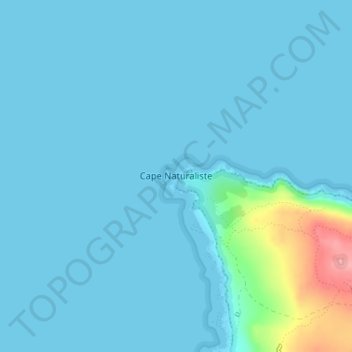 Cape Naturaliste地形图、海拔、地势