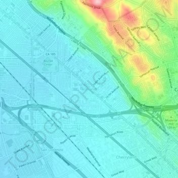 Ashland地形图、海拔、地势