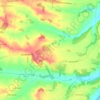 Hameau de Lagarde地形图、海拔、地势