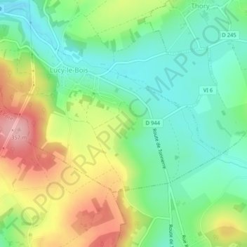 Baumont地形图、海拔、地势
