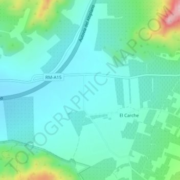 La Hoya de Pedro Aznar地形图、海拔、地势