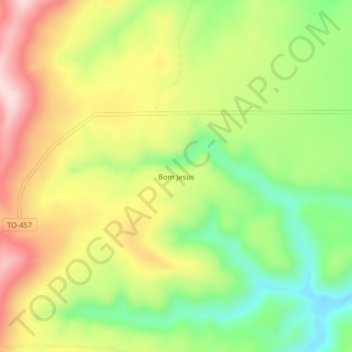 Bom Jesus地形图、海拔、地势